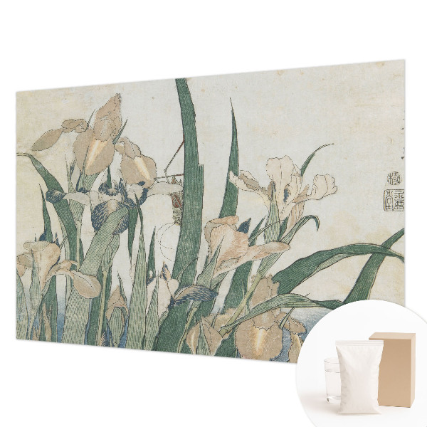 Papel mural texturado decorativo con diseño de lirios delicados