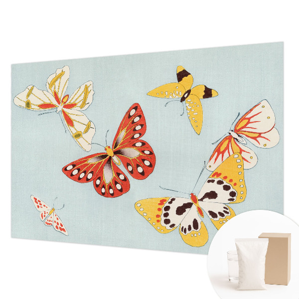 Mural de pared con estampado hermoso con un diseño de mariposas artísticas