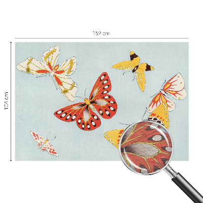 Mural de pared con estampado hermoso con un diseño de mariposas artísticas