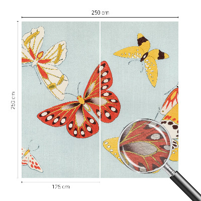 Mural de pared con estampado hermoso con un diseño de mariposas artísticas