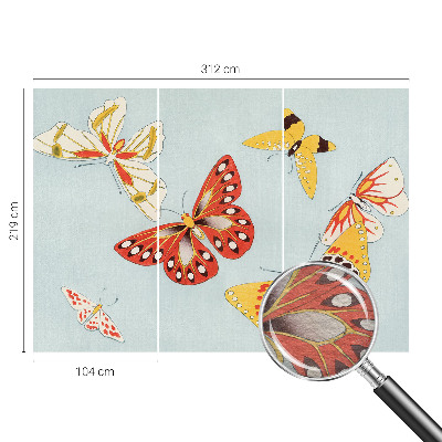Mural de pared con estampado hermoso con un diseño de mariposas artísticas