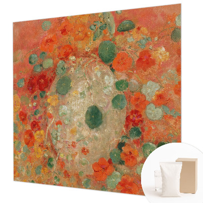 Papel mural con patrón decorativo con diseño de flores abstractas