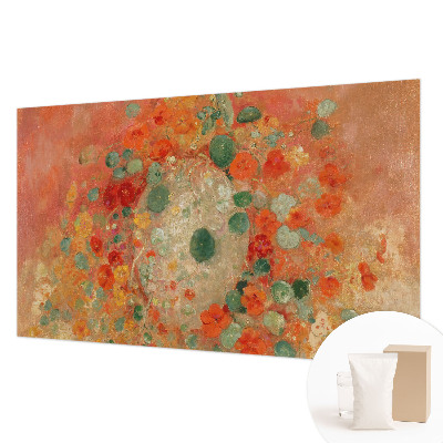 Papel mural con patrón decorativo con diseño de flores abstractas