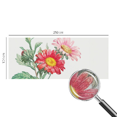 Fotomural decorativo para cabecero de cama con flores delicadas