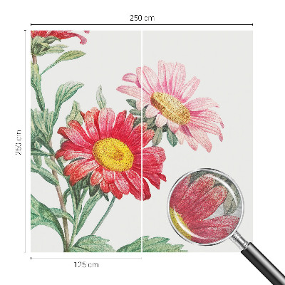 Fotomural decorativo para cabecero de cama con flores delicadas