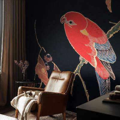 Mural de pared con estampado hermoso con diseño de ave exótica
