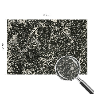 Papel mural texturado decorativo con estampado de uvas