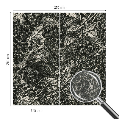 Papel mural texturado decorativo con estampado de uvas