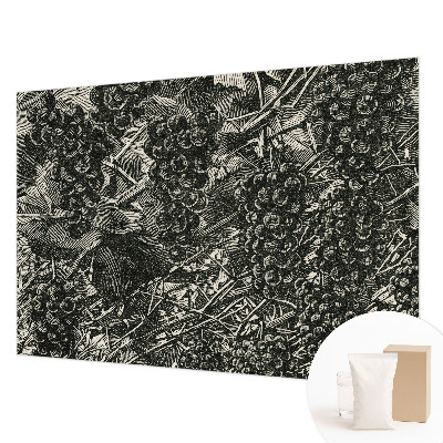 Papel mural texturado decorativo con estampado de uvas