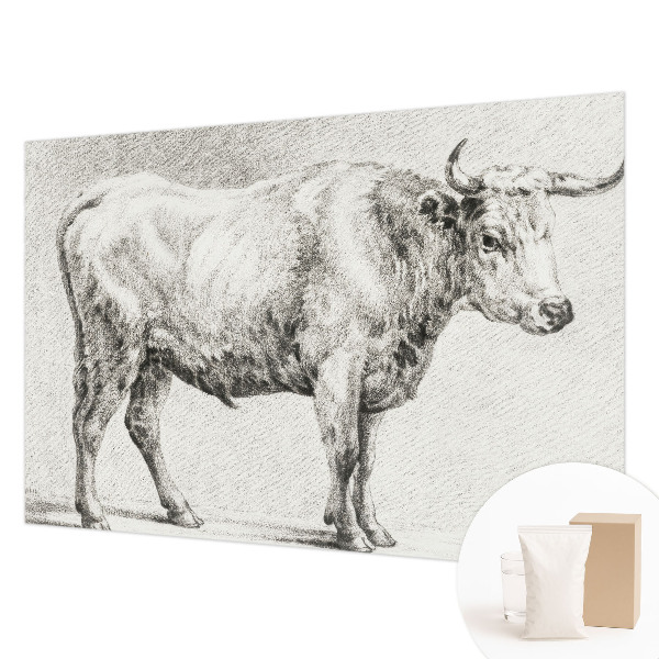 Mural de pared con estampado hermoso con diseño de lápiz de toro