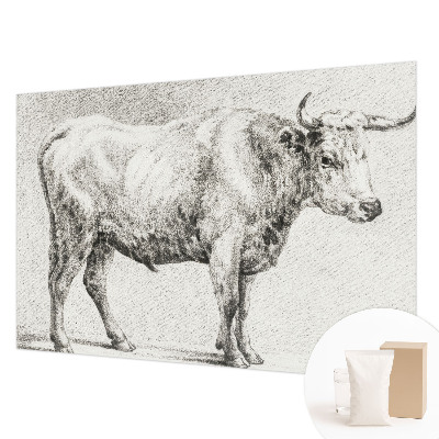 Mural de pared con estampado hermoso con diseño de lápiz de toro