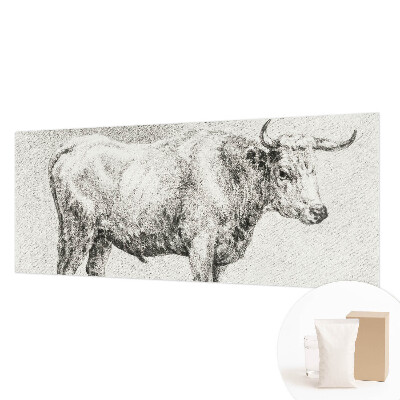 Mural de pared con estampado hermoso con diseño de lápiz de toro