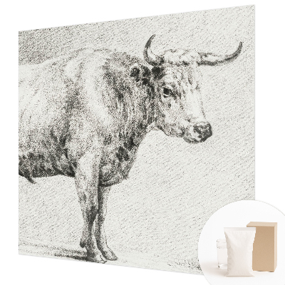 Mural de pared con estampado hermoso con diseño de lápiz de toro