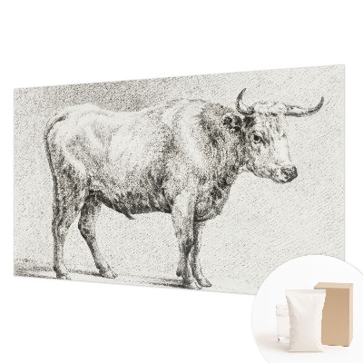 Mural de pared con estampado hermoso con diseño de lápiz de toro