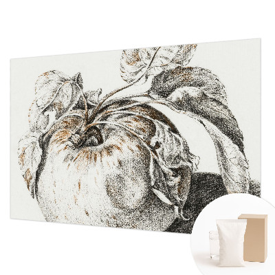 Papel mural texturado decorativo con estampado de hojas de manzano