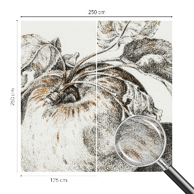 Papel mural texturado decorativo con estampado de hojas de manzano