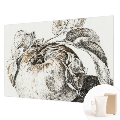 Papel mural texturado decorativo con estampado de hojas de manzano