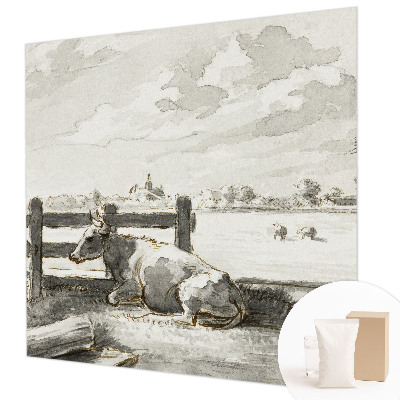 Papel mural texturado decorativo con diseño 'Idilio rural'
