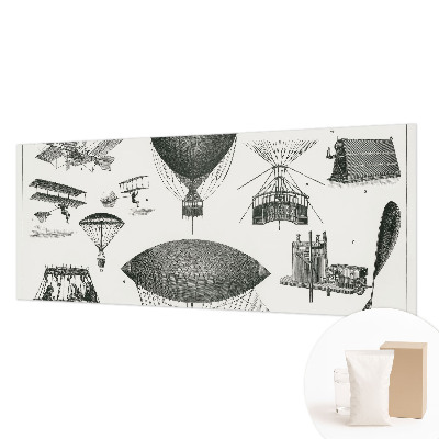 Mural de pared con estampado hermoso con el motivo «Historia de la aviación»