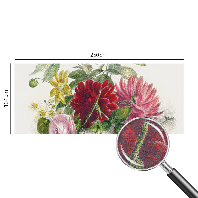 Papel mural texturado decorativo con un diseño de ramo de flores