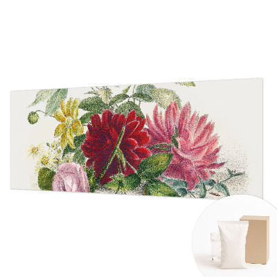 Papel mural texturado decorativo con un diseño de ramo de flores