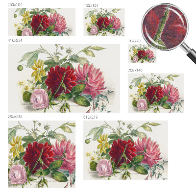Papel mural texturado decorativo con un diseño de ramo de flores