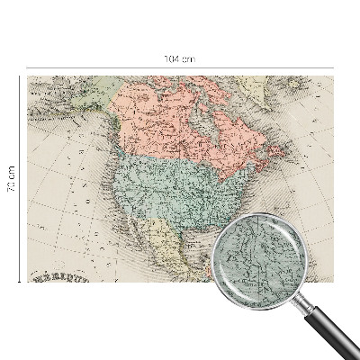 Mural decorativo con un mapa histórico