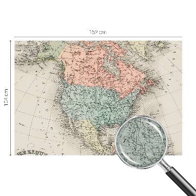 Mural decorativo con un mapa histórico