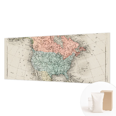 Mural decorativo con un mapa histórico
