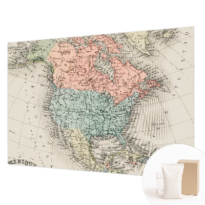 Mural decorativo con un mapa histórico