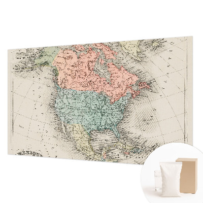 Mural decorativo con un mapa histórico