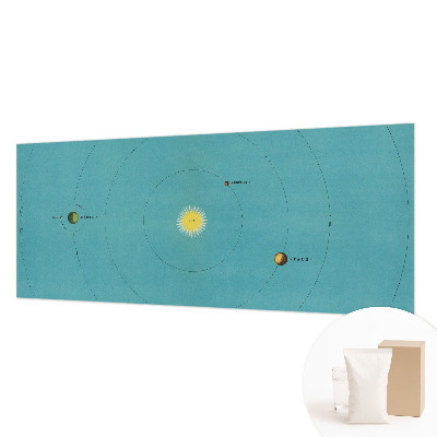 Fotomural decorativo para cabecero de cama con diseño de sistema cósmico