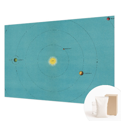 Fotomural decorativo para cabecero de cama con diseño de sistema cósmico