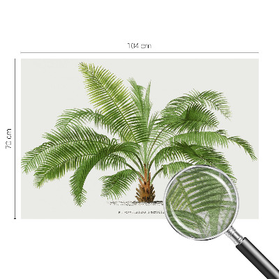 Mural decorativo con diseño de palmera brillante