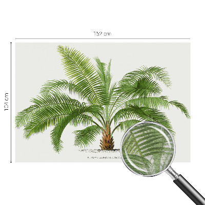 Mural decorativo con diseño de palmera brillante