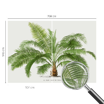 Mural decorativo con diseño de palmera brillante