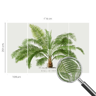 Mural decorativo con diseño de palmera brillante
