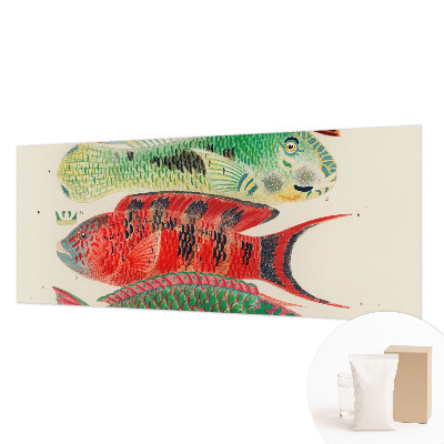 Fotomural decorativo para cabecero de cama con diseño de peces exóticos
