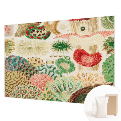 Papel mural con patrón decorativo con formas orgánicas