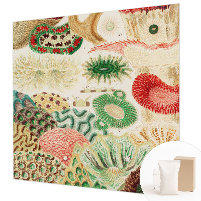 Papel mural con patrón decorativo con formas orgánicas