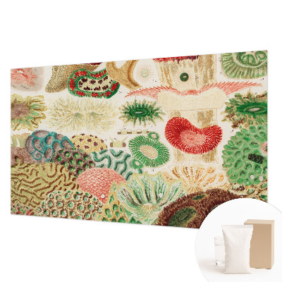 Papel mural con patrón decorativo con formas orgánicas