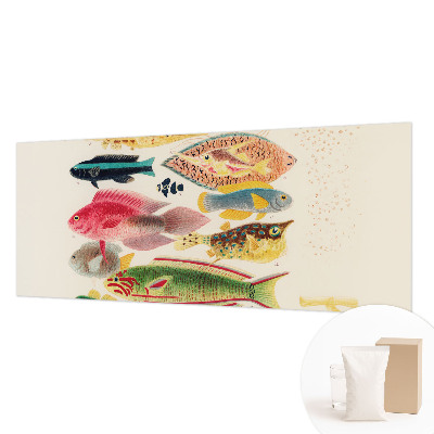 Mural de pared con estampado hermoso con peces coloridos