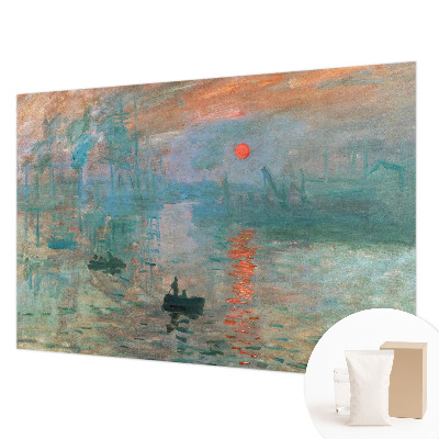 Papel mural texturado decorativo con un motivo de paisaje portuario