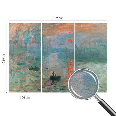 Papel mural texturado decorativo con un motivo de paisaje portuario
