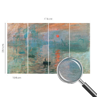 Papel mural texturado decorativo con un motivo de paisaje portuario