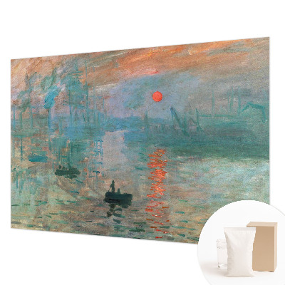 Papel mural texturado decorativo con un motivo de paisaje portuario