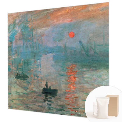 Papel mural texturado decorativo con un motivo de paisaje portuario
