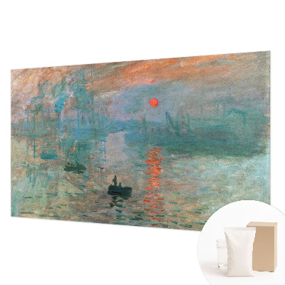 Papel mural texturado decorativo con un motivo de paisaje portuario
