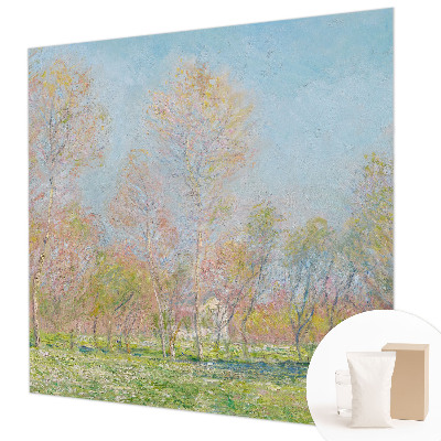 Mural decorativo con motivo de parque primaveral
