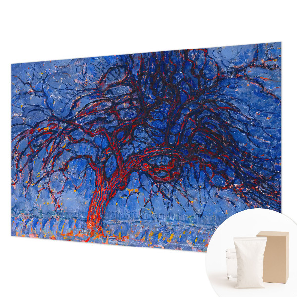 Papel mural texturado decorativo con diseño de árbol